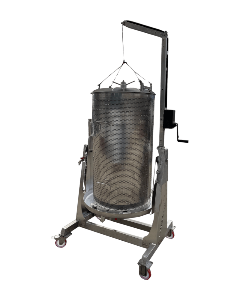 PRESSOIR A FRUITS HYDRAULIQUE DE 80L A 250L CHASSIS INOX BASCULANT VSPIX LANCMAN – Image 4