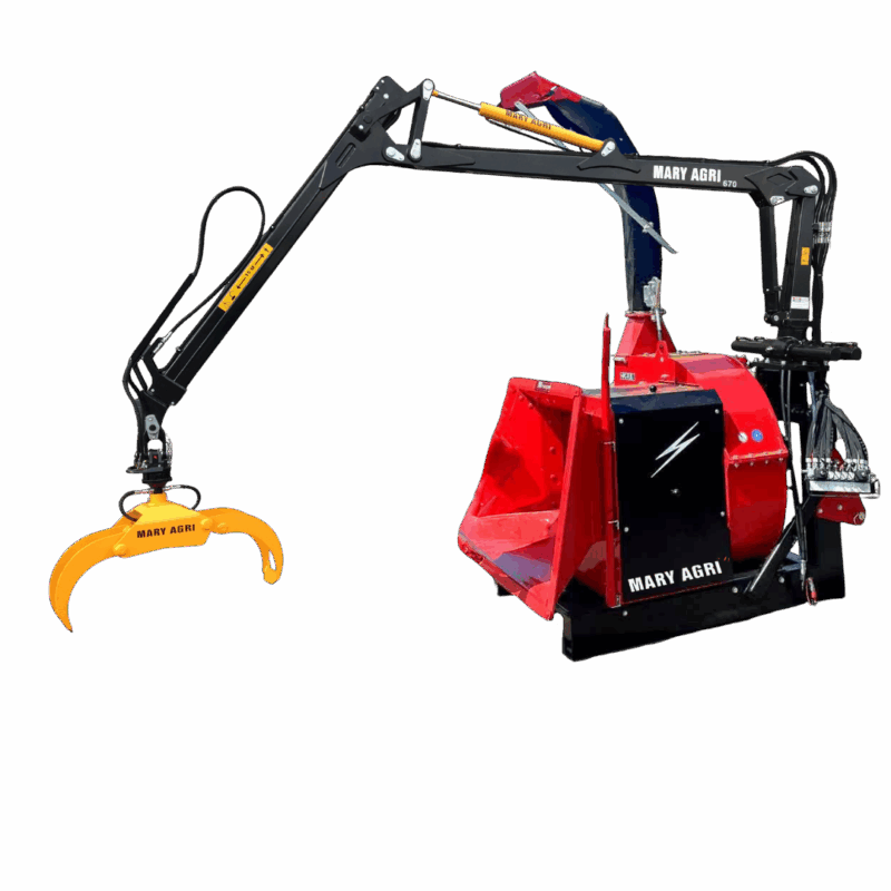 Broyeur avec grue